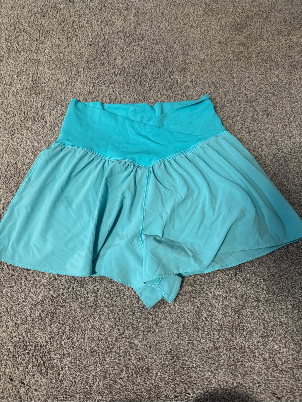 aerie Aqua cross over Athletic Shorts